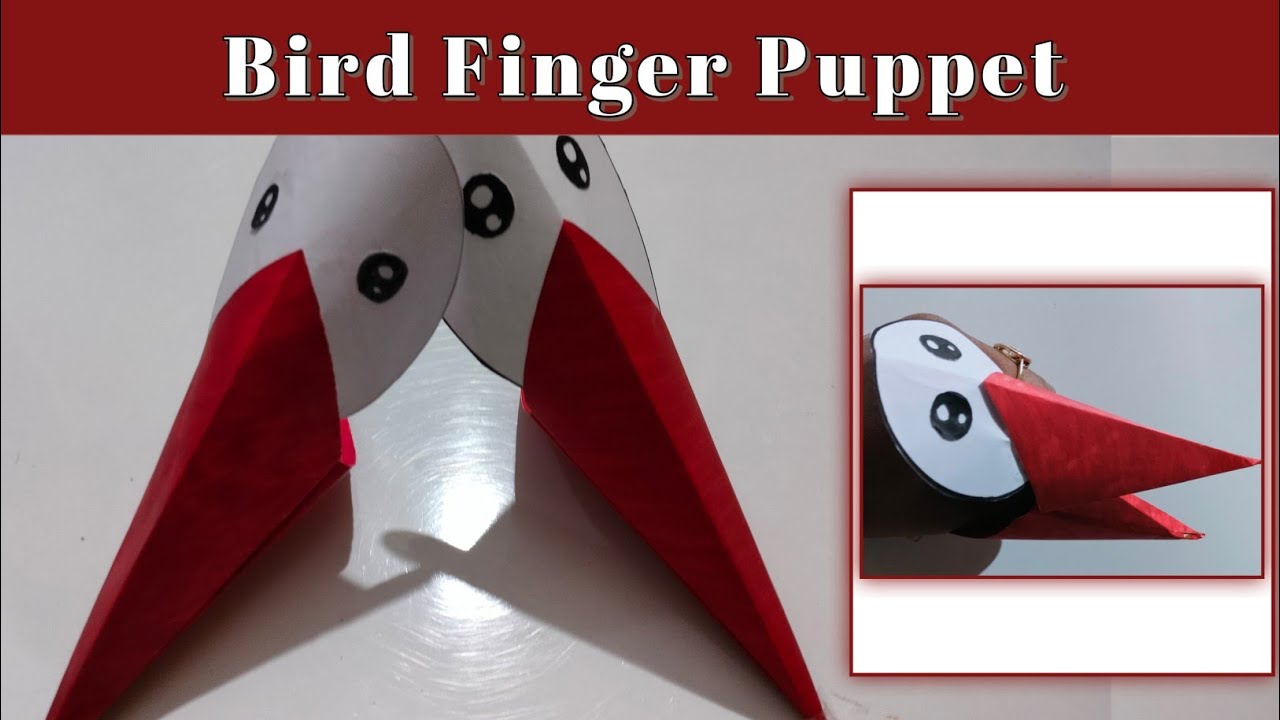 HOW TO MAKE BIRD FINGER PUPPETS | Easy paper craft | Paper craft for school |