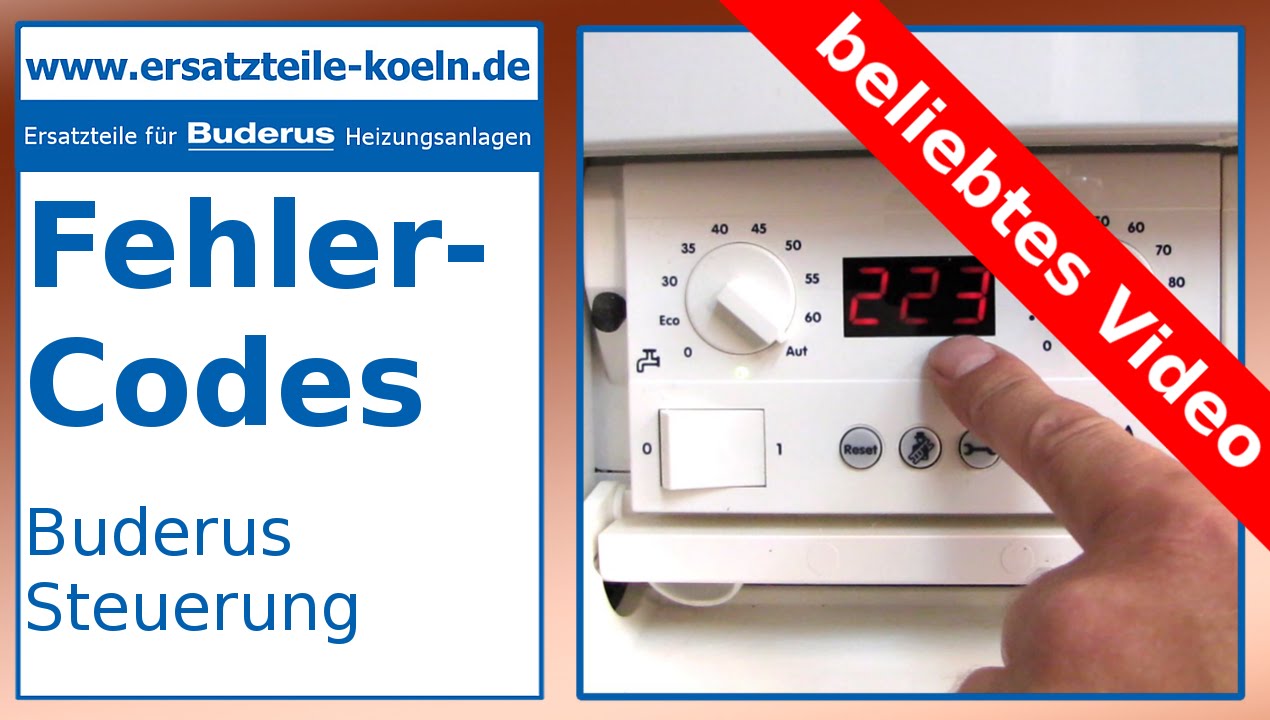 Buderus Fehlermeldung Fehlercode  6A / 3L / A11 / 6L / 2L / 4Y finden