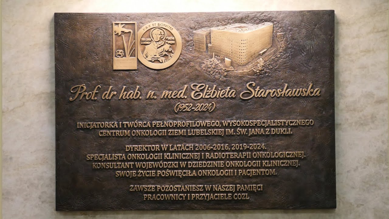 Odsłonięcie Tablicy Pamiątkowej Prof. Elżbiety Starosławskiej