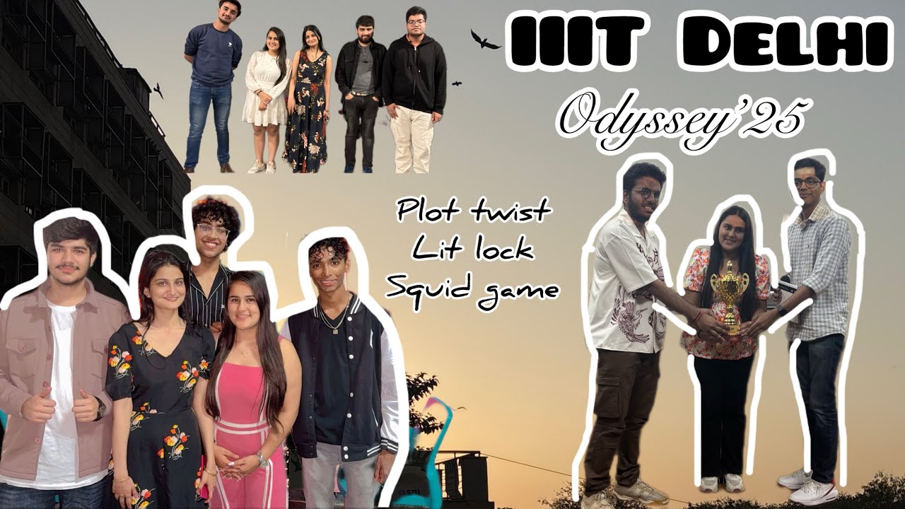 IIIT delhi vlog✨| Odyssey’25 | Plot twist winner 🏆 | Lit lock winner 10k? 💵  #iiit #fests #delhi