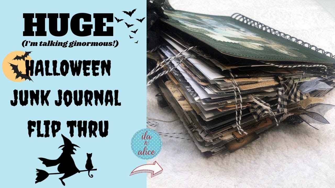 HUGE! Stuffed Halloween Junk Journal w Loads of Ephemera & Tags! SOLD! Flip Thru #junkjournal
