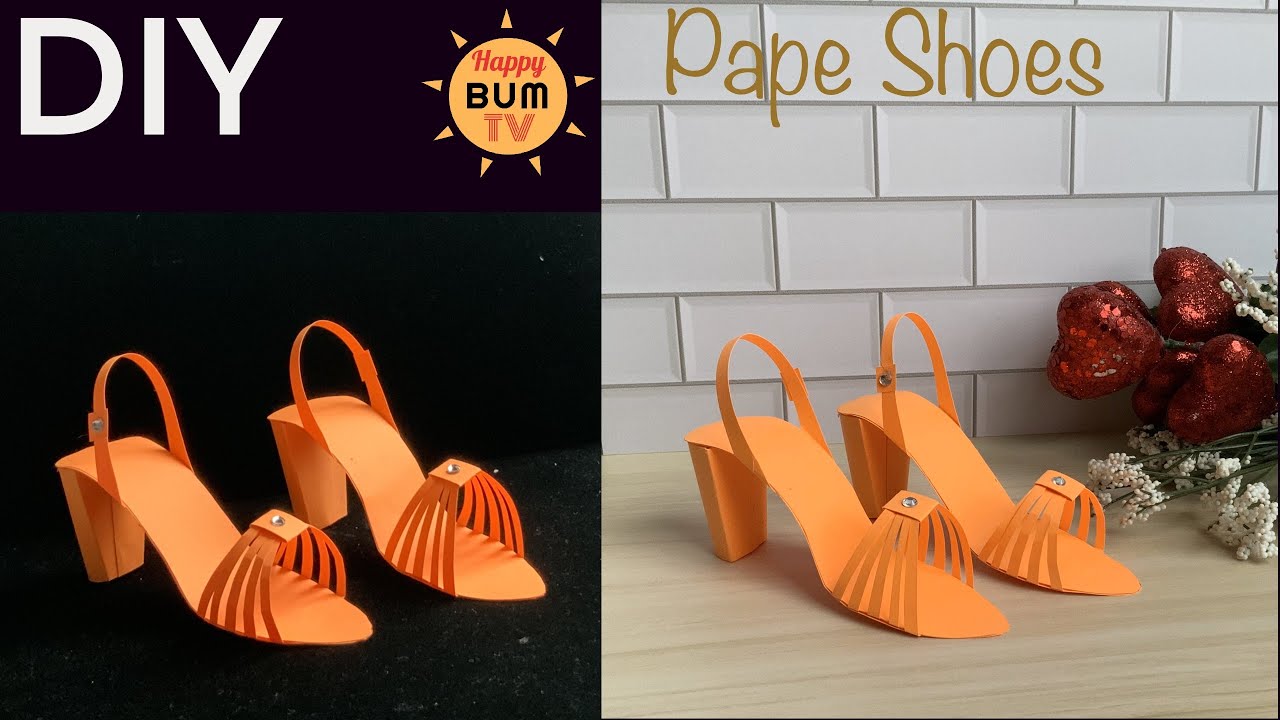 DIY PAPER SHOES I HOW TO MAKE PAPER HIGH HEELS I DIY CRAFTS WITH PAPER