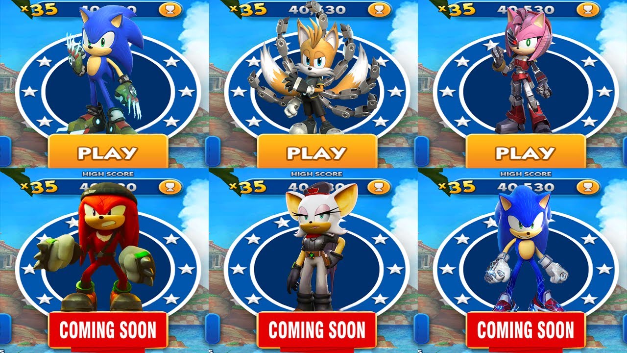 Sonic Dash - All Sonic Prime Characters Unlocked Update - Boscage Maze Sonic Tails Nine Rusty Rose