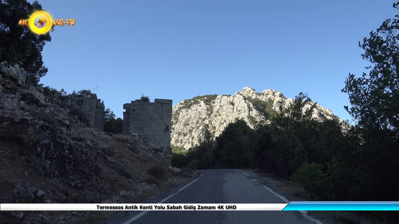 Termessos Antik Kenti Yolu Sabah Gidiş Zamanı 4K UHD
