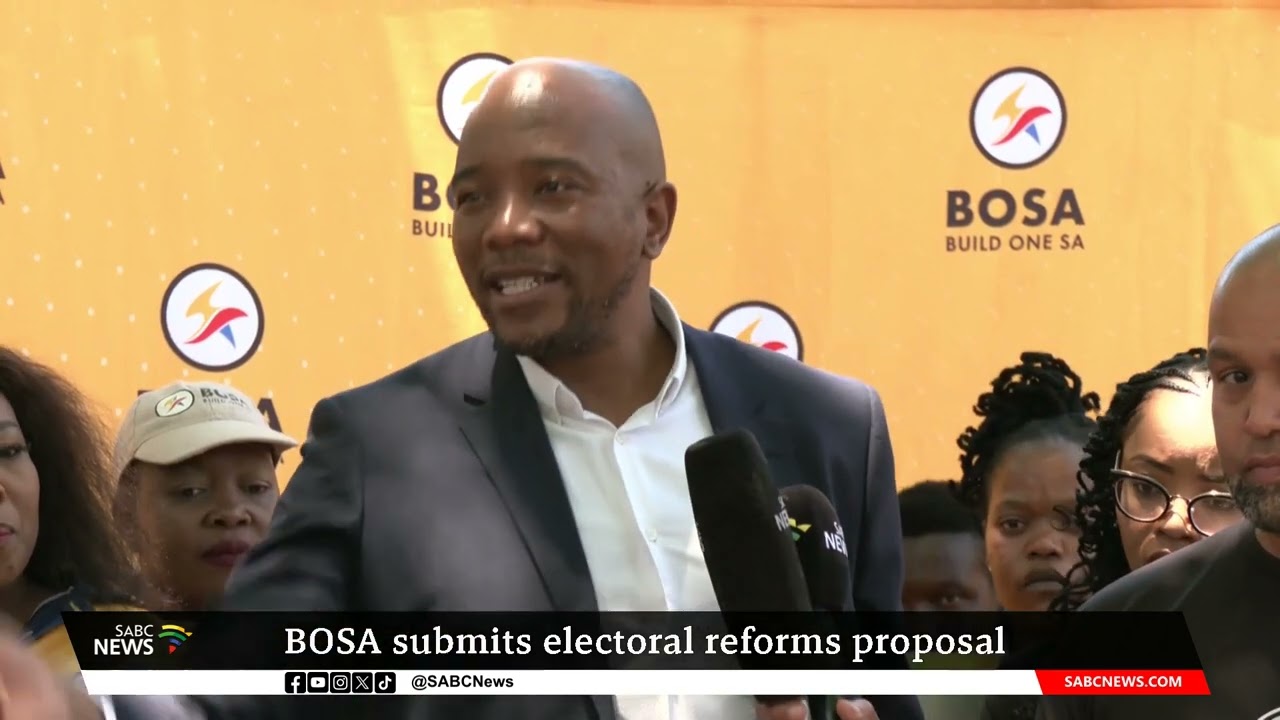 Electoral Reform I BOSA leader Mmusi Maimane addresses supporters in Pretoria