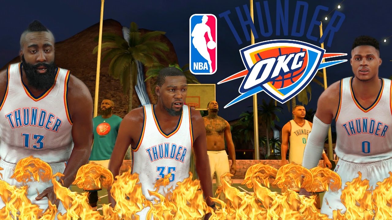 NBA 2K17 MY PARK- WHAT IF KEVIN DURANT,RUSSELL WESTBROOK & JAMES HARDEN REUNITED! *MUST SEE*🙀