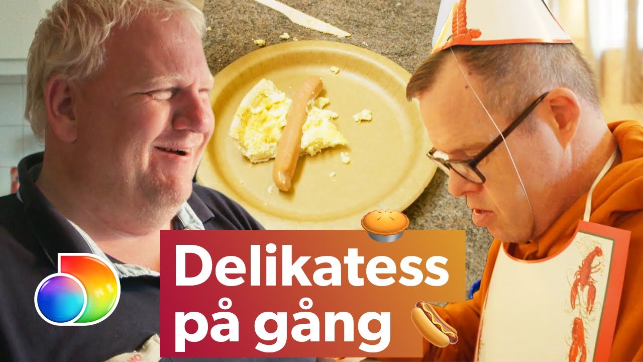 Mats fixar korvpaj istället för kräftor till Frasse | Välkommen till Köping | discovery+ Sverige