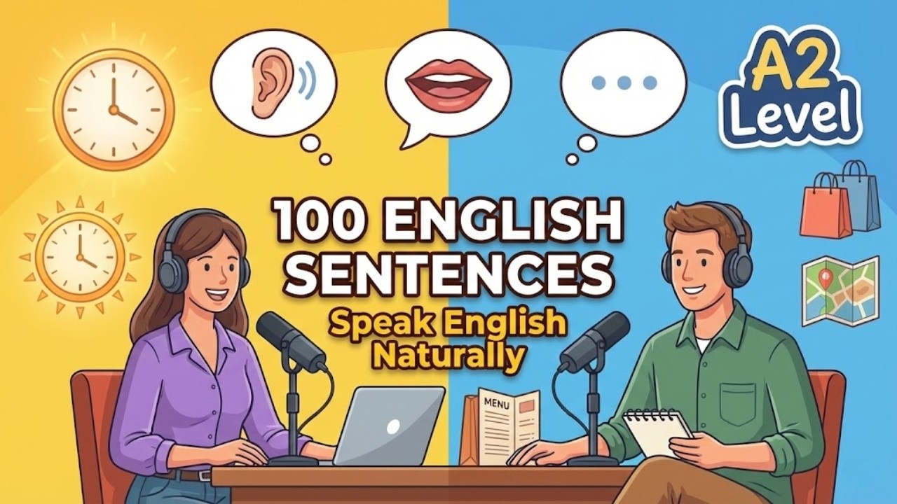 100 English Sentences for Everyday Life | Zero-Stress Shadowing Practice
