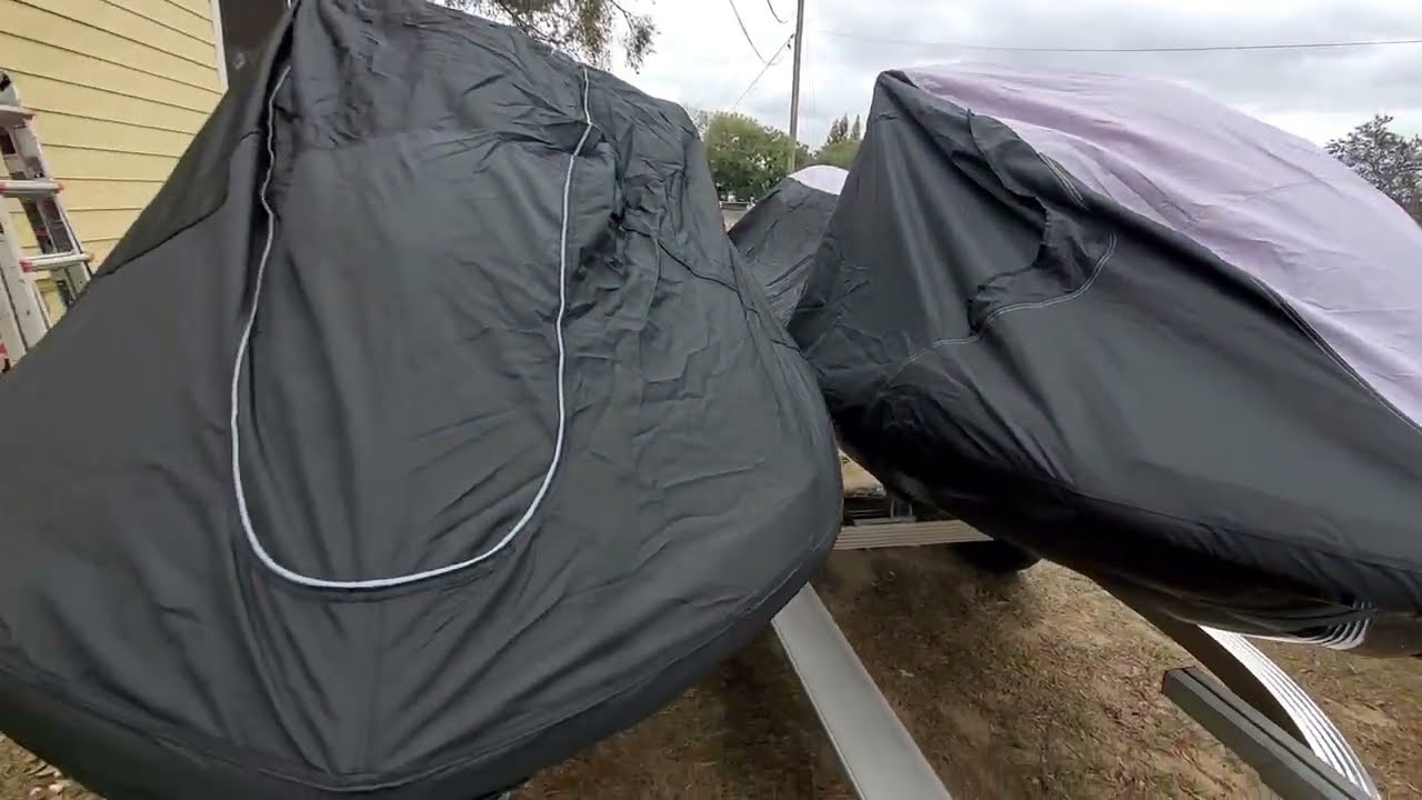 Upgraded Fade and Crack Resistant Trailerable Jet Ski Cover, Heavy-Duty Waterproof.