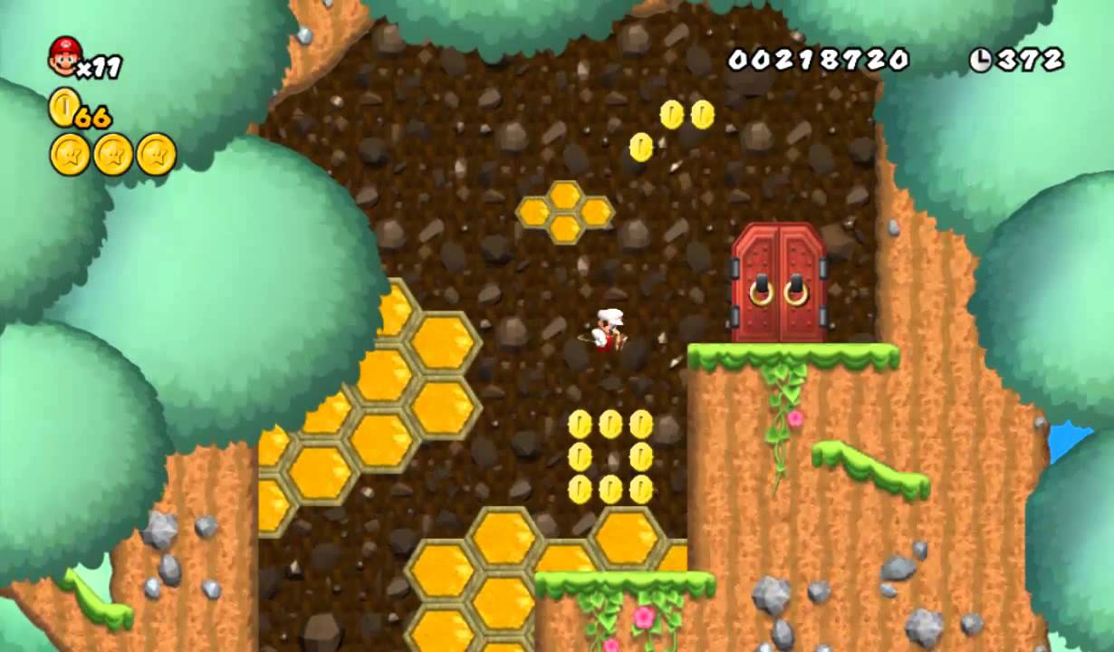 Newer Super Mario Bros Wii # World 1-Tower Timber Tower