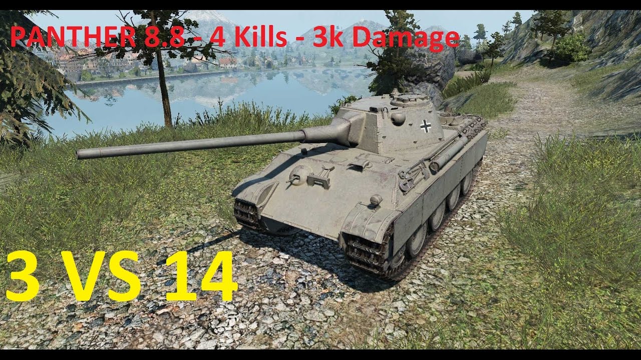 World of Tanks - Panther 8.8 - 4 Kills - 3K Damage - HD