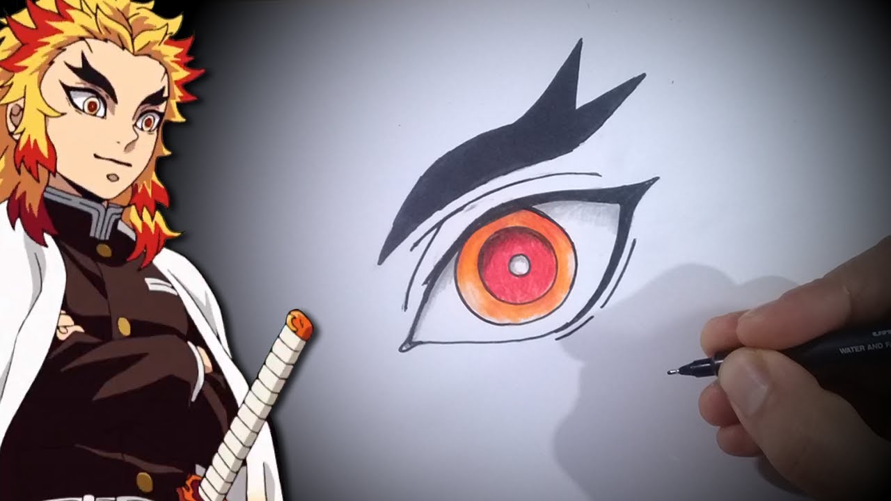 COMO DESENHAR o OLHO do KYOJURO RENGOKU passo a passo