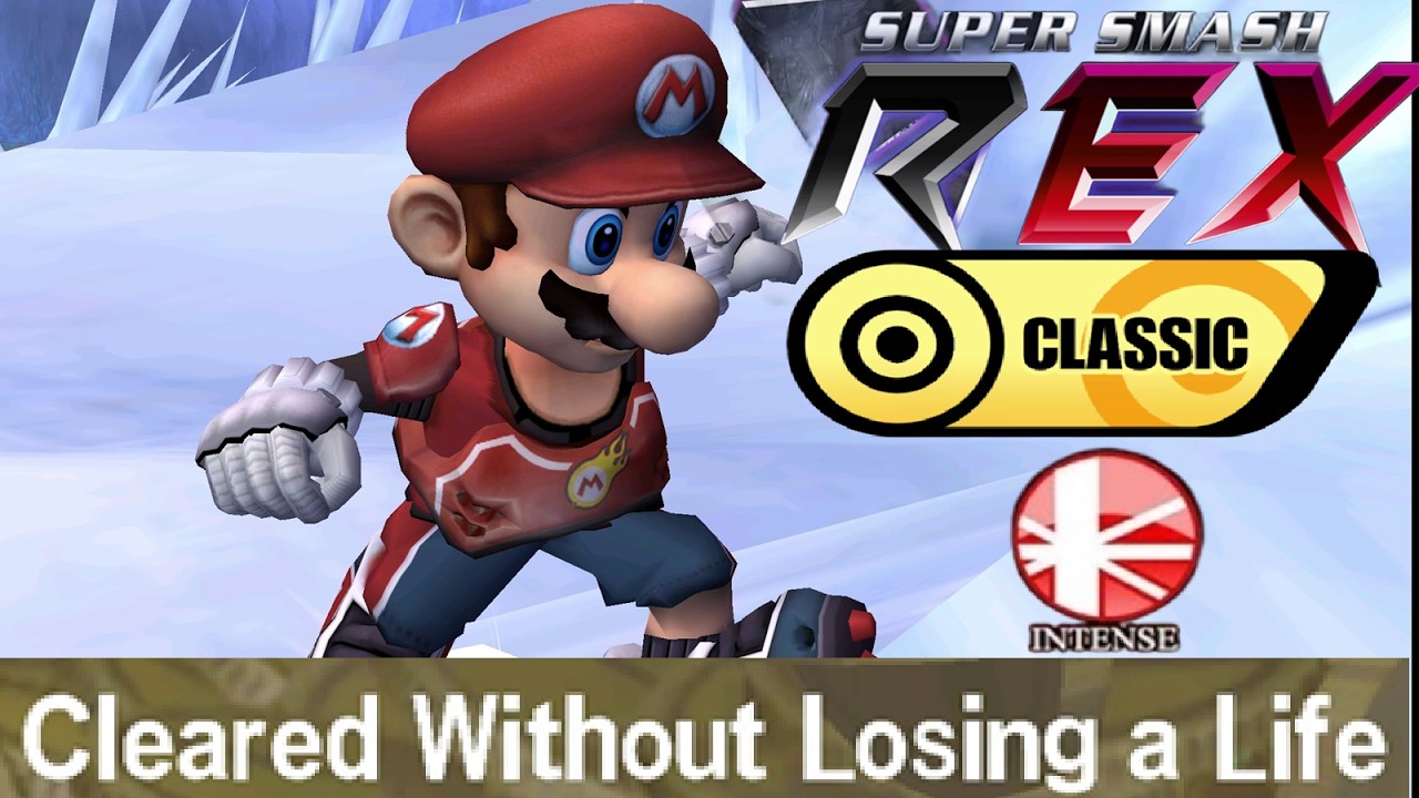 Super Smash REX Gameplay - Classic Mode with Mario (Intense) No Stock Loss