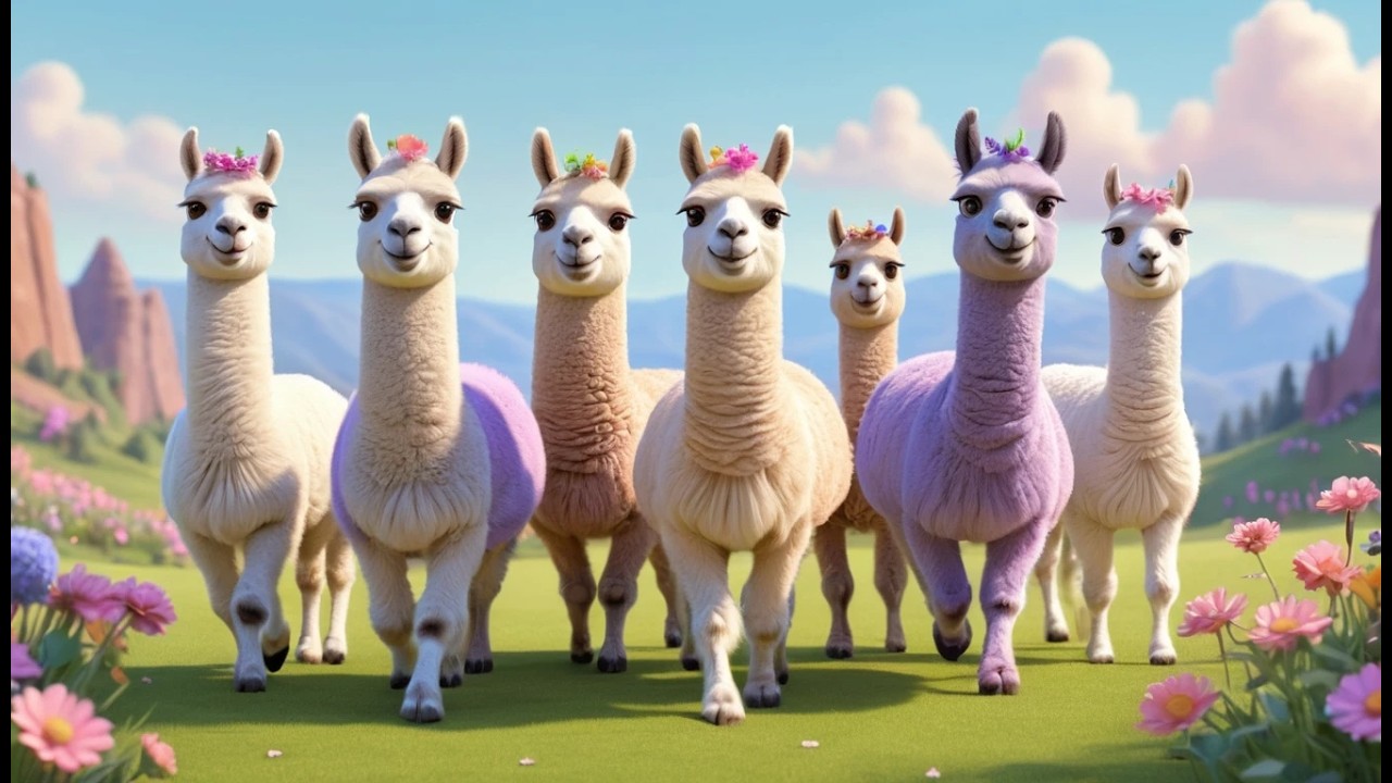 Five Little Llamas Prance Prance Prance | Fun Animal Song & Counting Rhyme