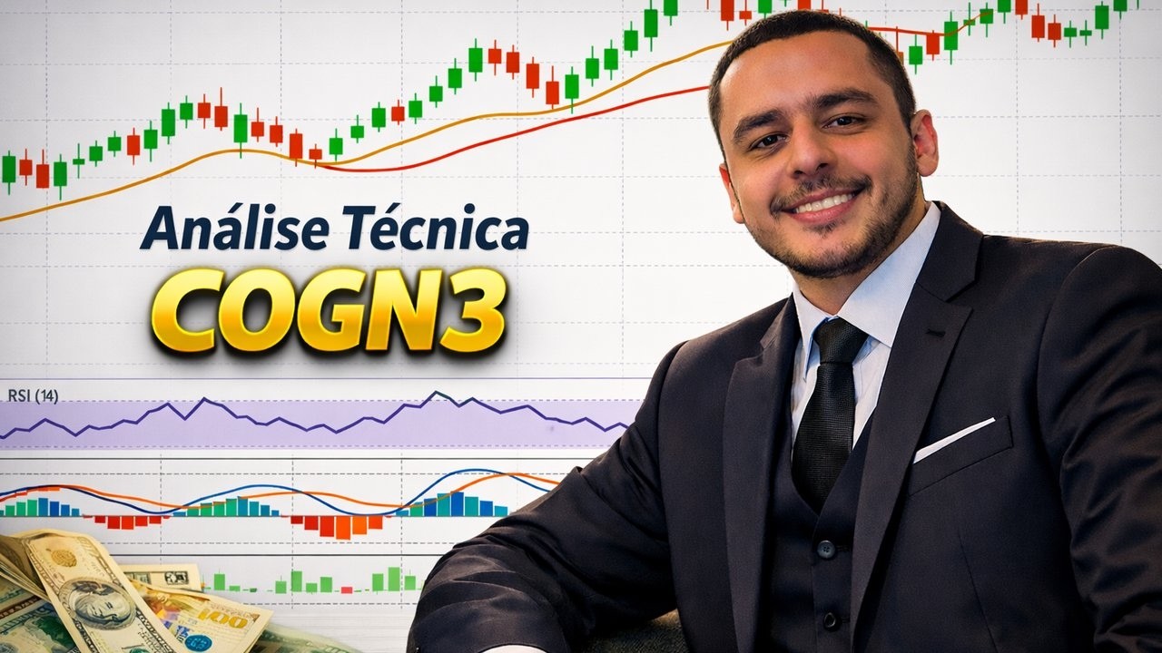 COGN3 no Suporte Decisivo? 🚨 An&aacute;lise T&eacute;cnica Completa da Cogna!