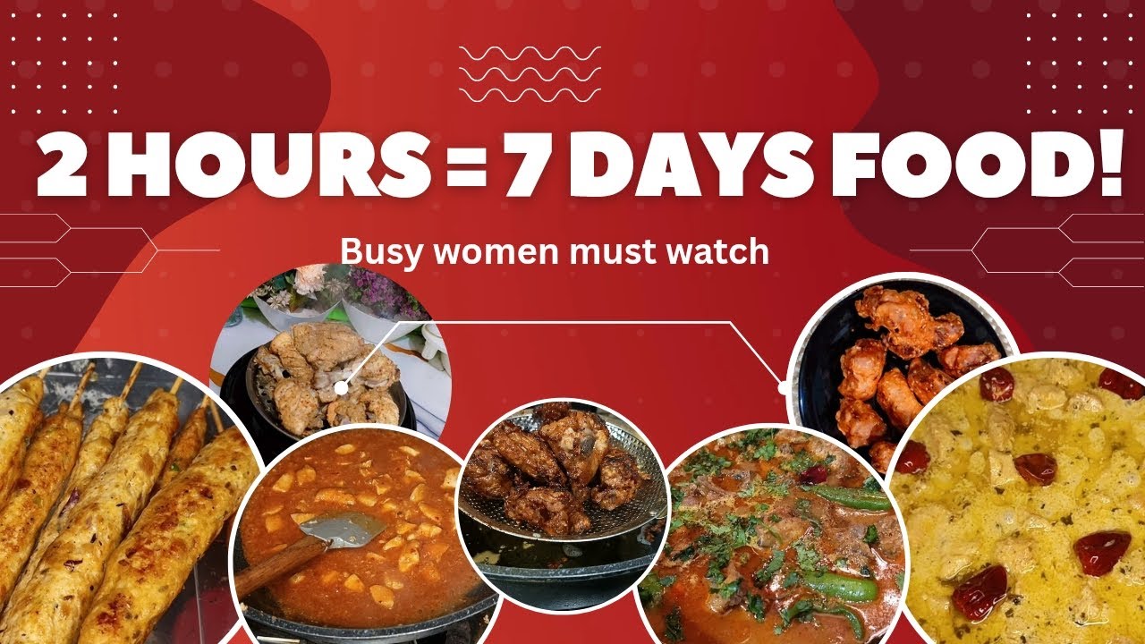 Weekly Meal Prep for Busy Women | 7 Days Healthy Family Meals in 2 Hours | Ramzan Special 