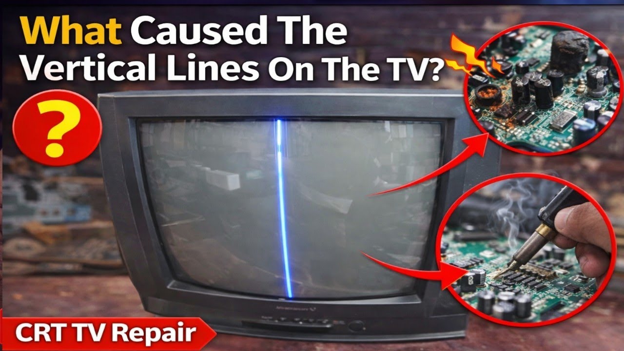 Videocon CRT TV Khadi Line Problem | Vertical Line Repair