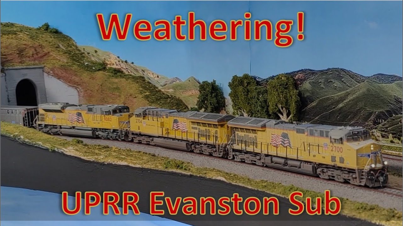 ОБНОВЛЕНИЕ МАКЕТА ПУСТОЙ УГОЛЬНЫЙ ПОЕЗД ПОД ВОЗДЕЙСТВИЕМ ПОГОДЫ - UPRR Evanston Sub Large HO Scal...