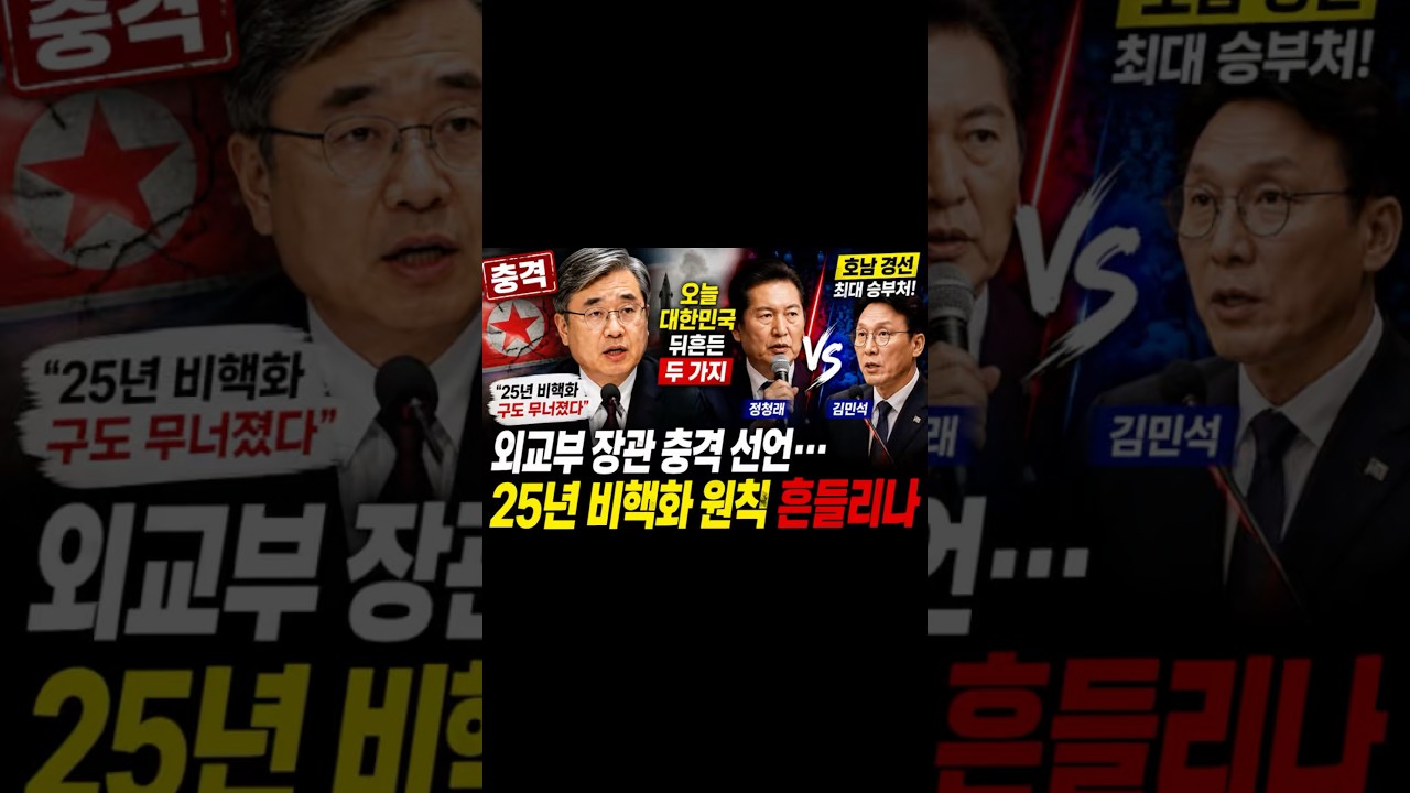 외교부 장관 충격 선언&hellip; 25년 비핵화 원칙 흔들리나