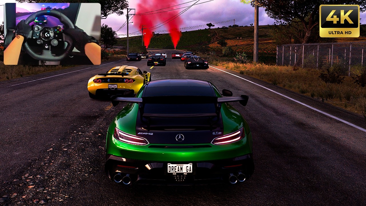 Mercedes-AMG GT Black Series | Forza Horizon 5 | Logitech G923 Steering Wheel