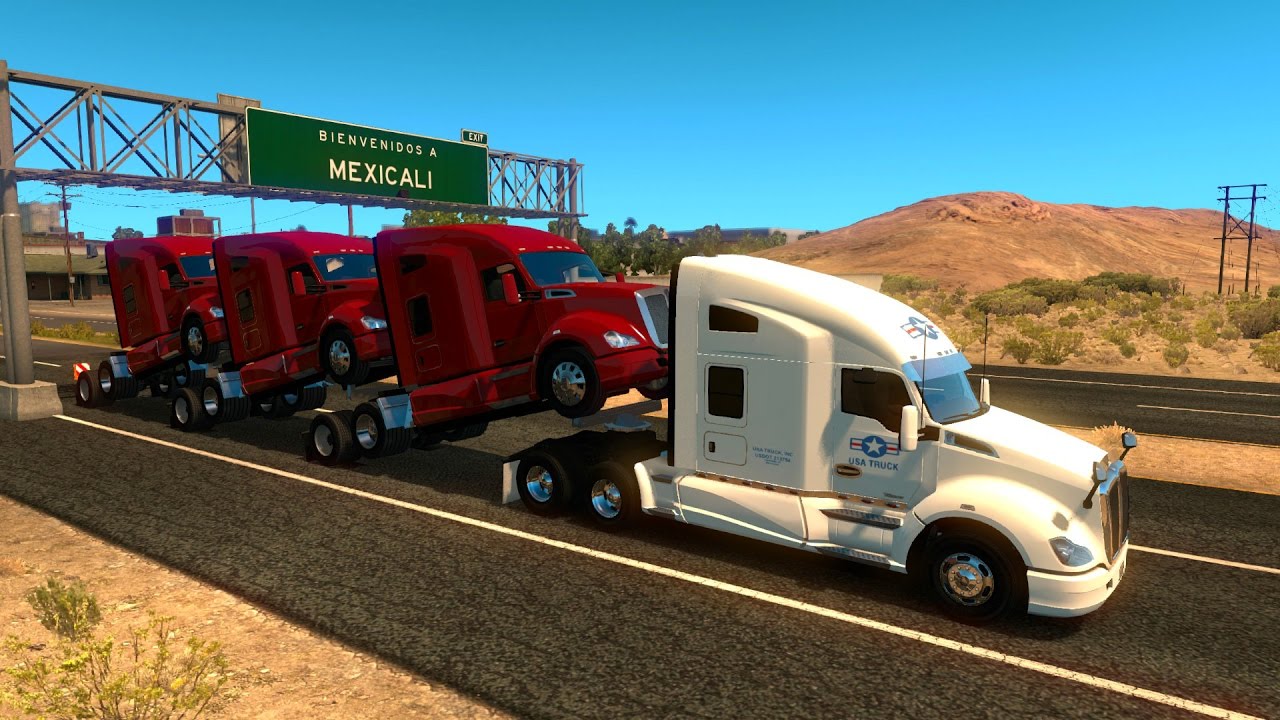 Trasladando 3 Camiones Kenworth T680 | De Mexicali, Baja California a San Diego, California