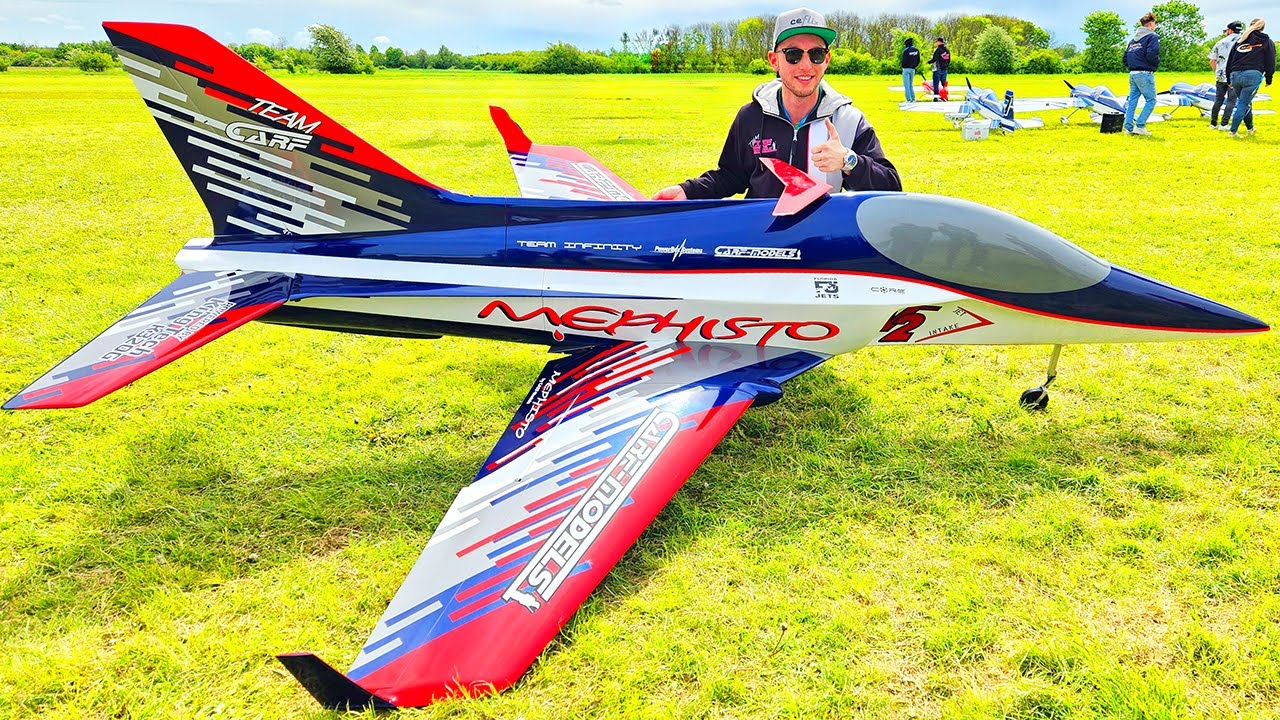 AWESOME XXL RC TURBINE JET!! CARF MEPHISTO 3D AEROBATICS DEMONSTRATION FLIGHT