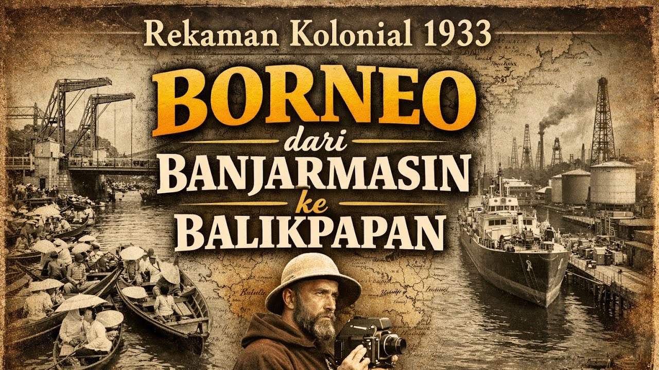 Rekaman Kolonial 1933 | Borneo dari Banjarmasin ke Balikpapan