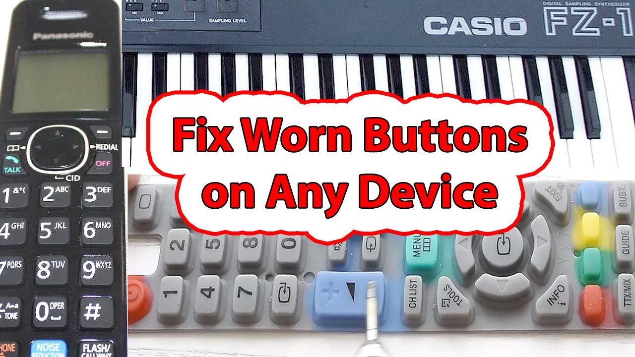 How to Fix Worn-Out Rubber Buttons – Remote, Phone, Keyboard, Synth & More