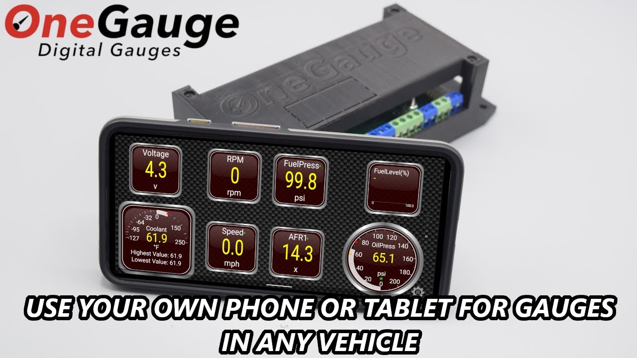 Building a OneGauge dash with a Phone or Tablet