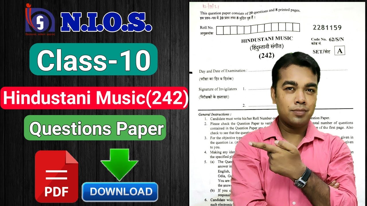 NIOS Hindustani Music(242) Q.P