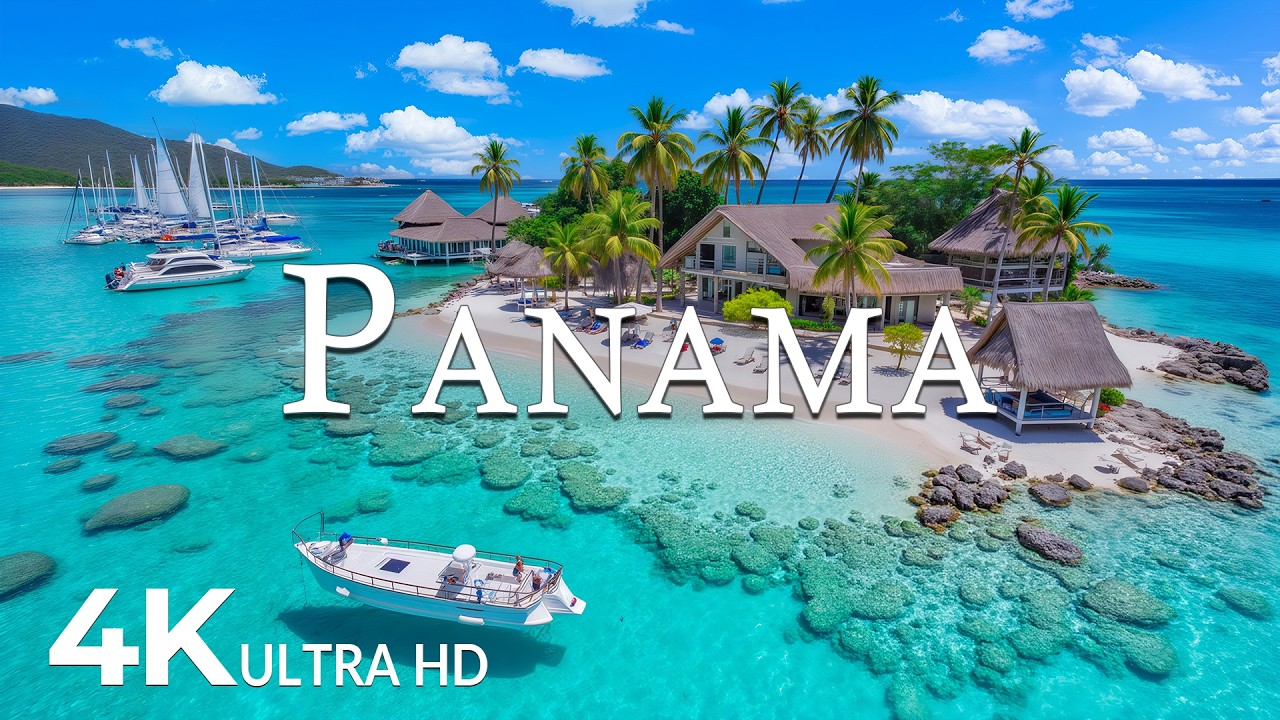 FLYING OVER PANAMA (4K UHD) &ndash; Soothing Music Along With Beautiful Nature Video - 4K Video ULTRA HD