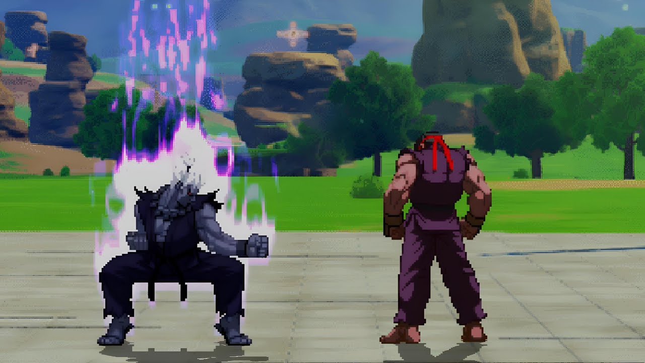 SUPER SHIN GOUKI (Akuma) I VS LORD RYU - MUGEN FIGHT