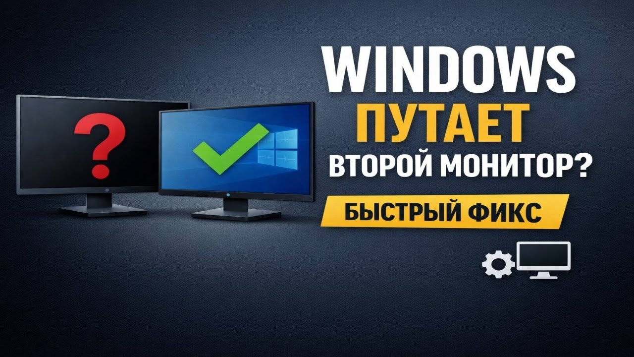 Windows путает второй монитор? Быстрое решение