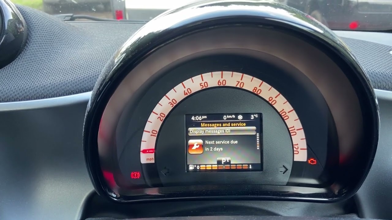 Процедура сброса сервисного обслуживания для автомобилей Smart Car в 2016, 2017, 2018, 2019, 2020...