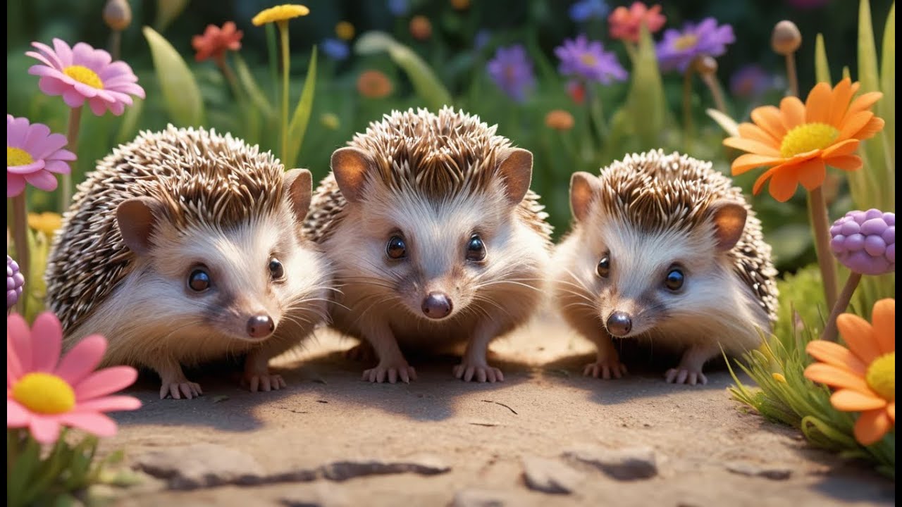 Fünf kleine Igel schnüffeln im Garten | Kinderlieder & Lernvideos zum Mitsingen