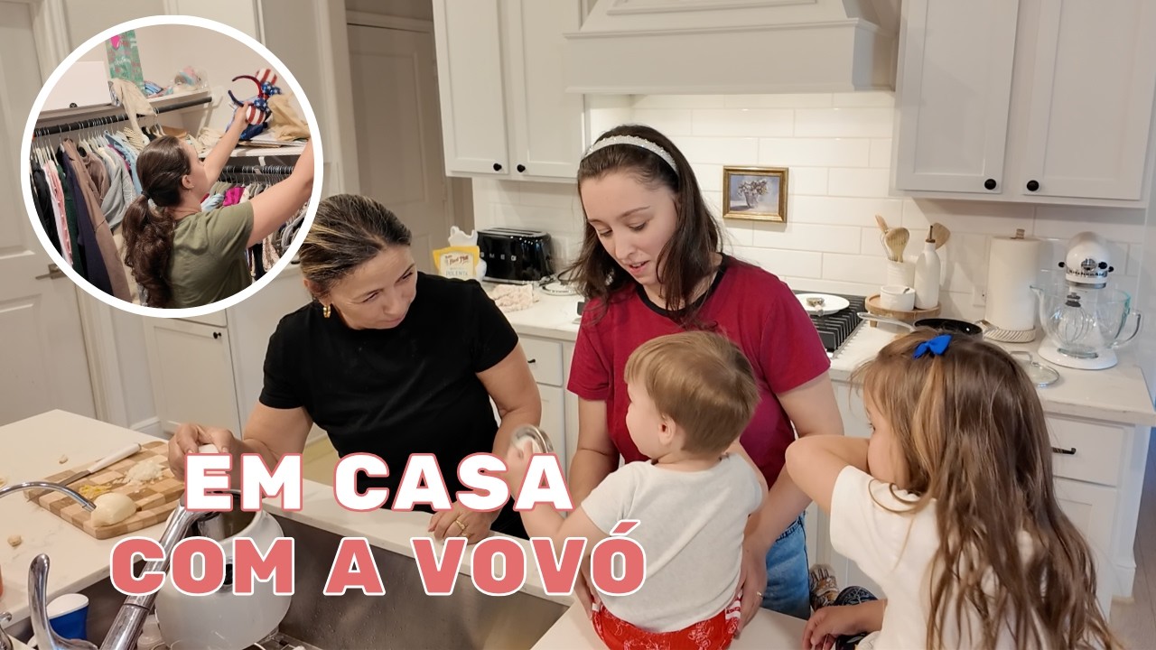 VOVÓ NA ÁREA - TENTANDO FAXINAR E ORGANIZAR COM CRIANÇAS