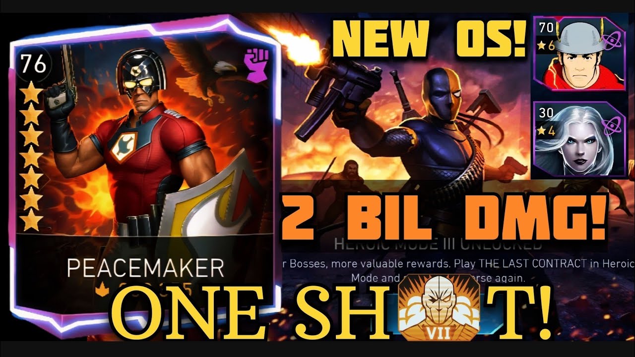 PEACEMAKER Does 2 BIL DMG!🔥 (NO Beta NO Raven) H7 The Last Contract Solo Raid in Injustice 2 Mobile