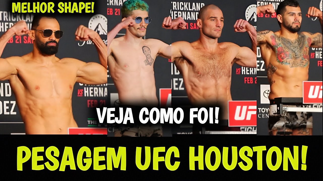 VOLTOU COM TUDO🚨 Michel Pereira APARECE COM ÓTIMO SHAPE| Strickland x Fluffy| PESAGEM UFC HOUSTON