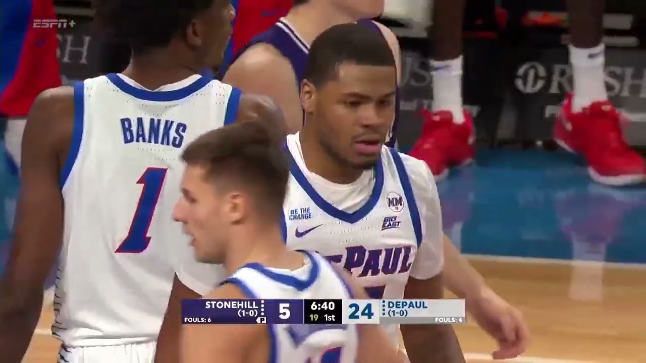 DePaul Men's Basketball vs. Stonehill Highlights