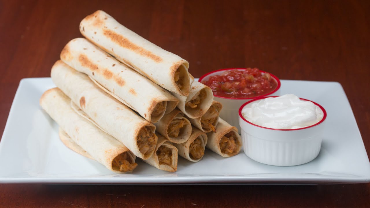 Cheesy Chicken Rolled Tacos (Flautas)