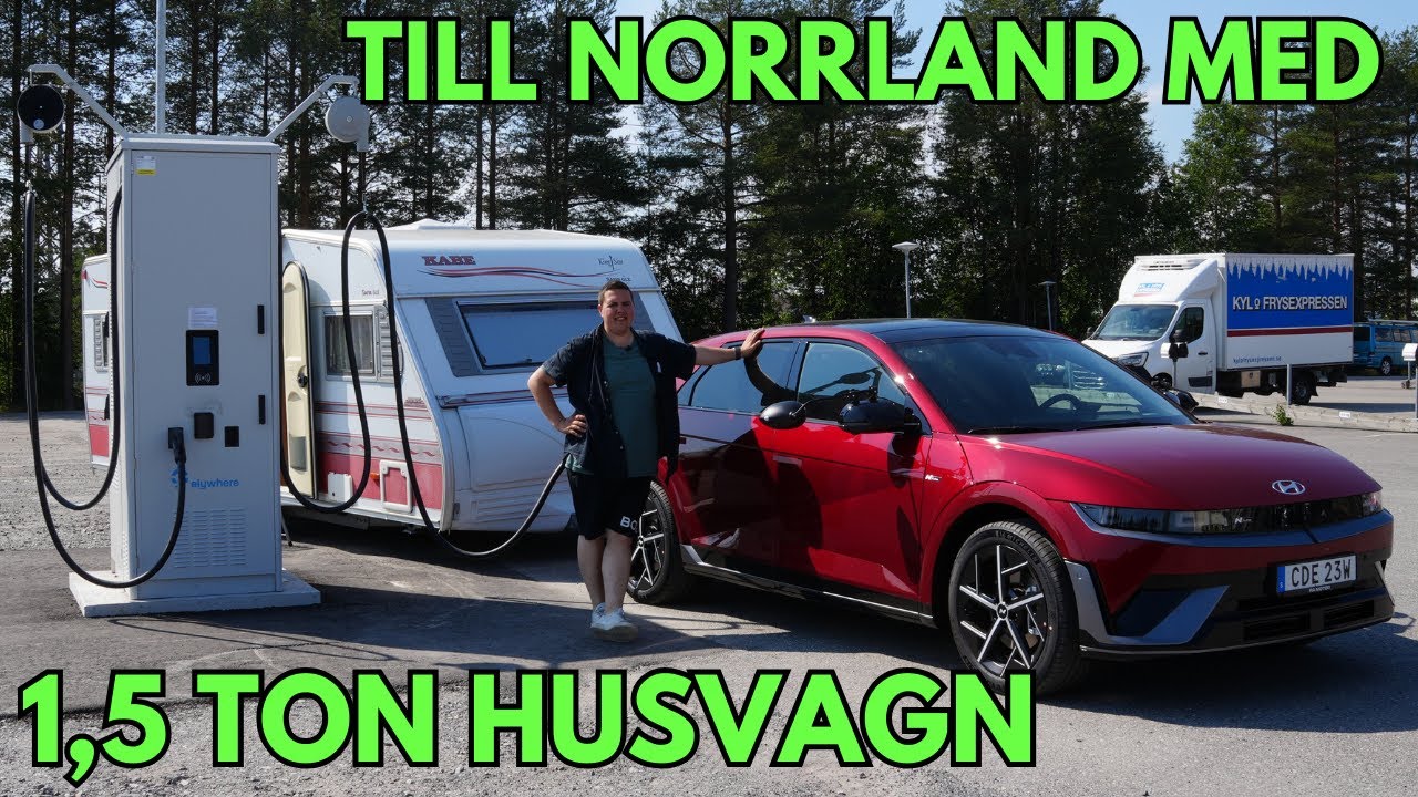 Husvagnsresa med uppdaterade Hyundai Ioniq 5 N-Line till Lycksele (Del 1)