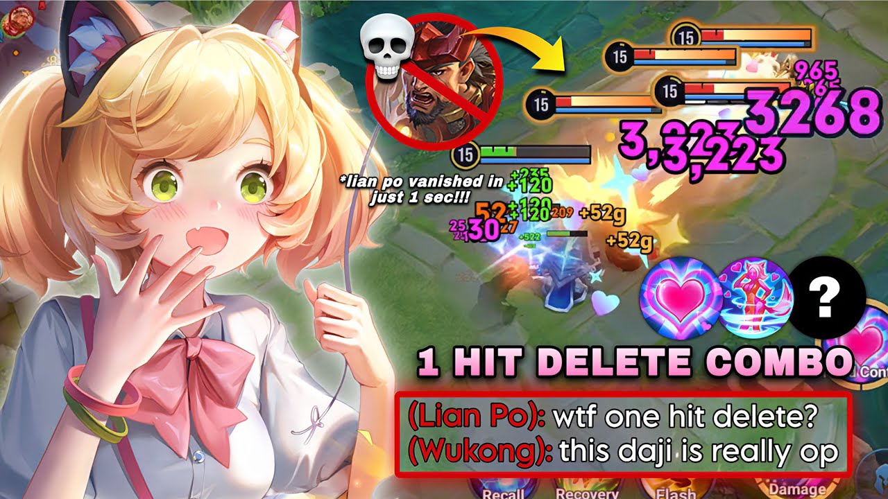 TOP 1 DAJI ONE HIT DELETE COMBO EVEN LIAN PO IS DELETED WITHIN SECONDS! | DAJI BEST BUILD & ARCANA
