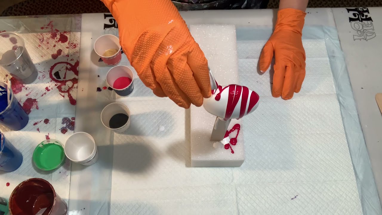 Acrylic pouring Ornaments!