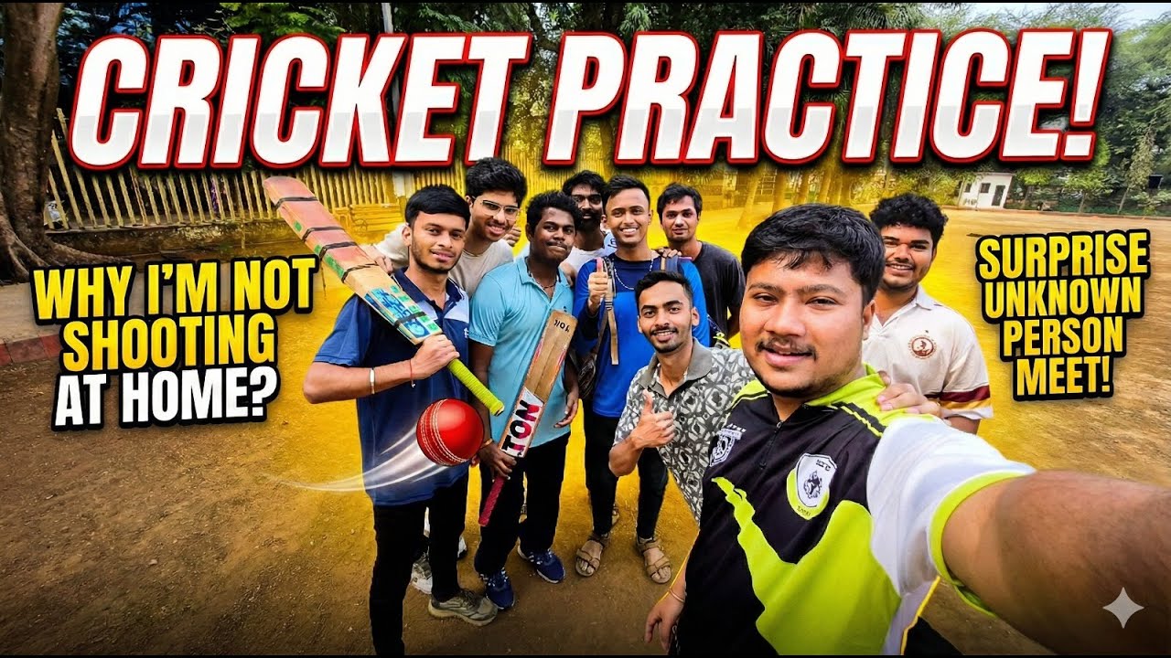 Ghar pe Video kyu nahi bana raha? 🤐 | Cricket Practice & Surprise Meet 🏏✨ #cricket #vlog #friends