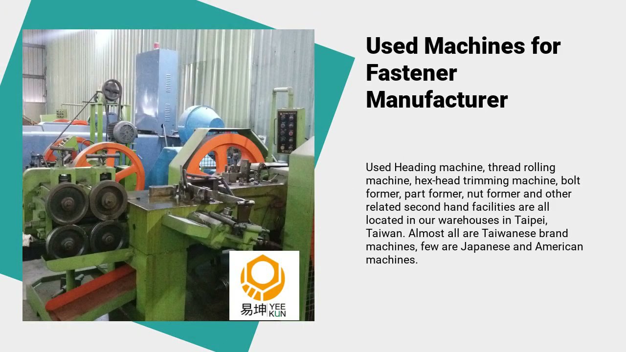 Customized Special Screw and Used Fastener Making Machines