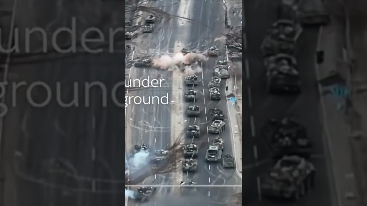 Russian Tank Convoy Destroyed Using RPG's & Artillery. Tank Commander KIA #ukraine #russia