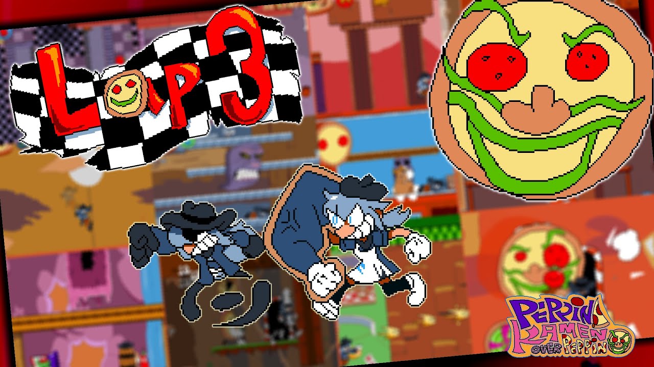 Beating Lap 3 in all Pizza Tower Levels as The Vigilante - Peppina Ramen over Peppino (v4.0.1)