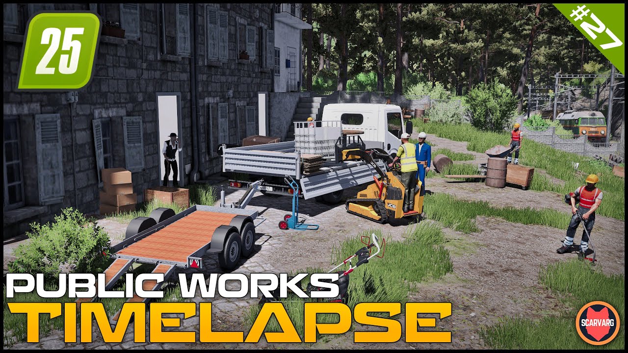 🚧 Yard Cleanup and Grass Cutting at the Estate ⭐ FS25 Raven Valley Roleplay Public Works
