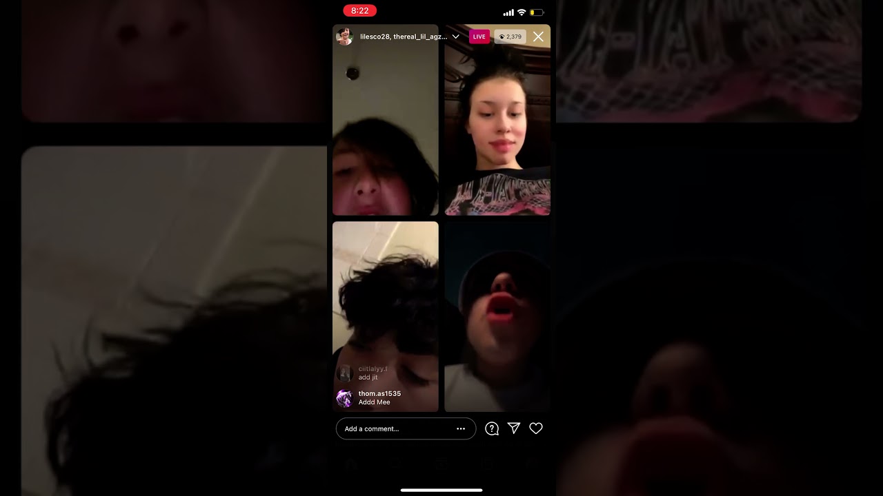 Lil Agz on Lil Escos IG Live Goin At It With Lil Perk😂😂