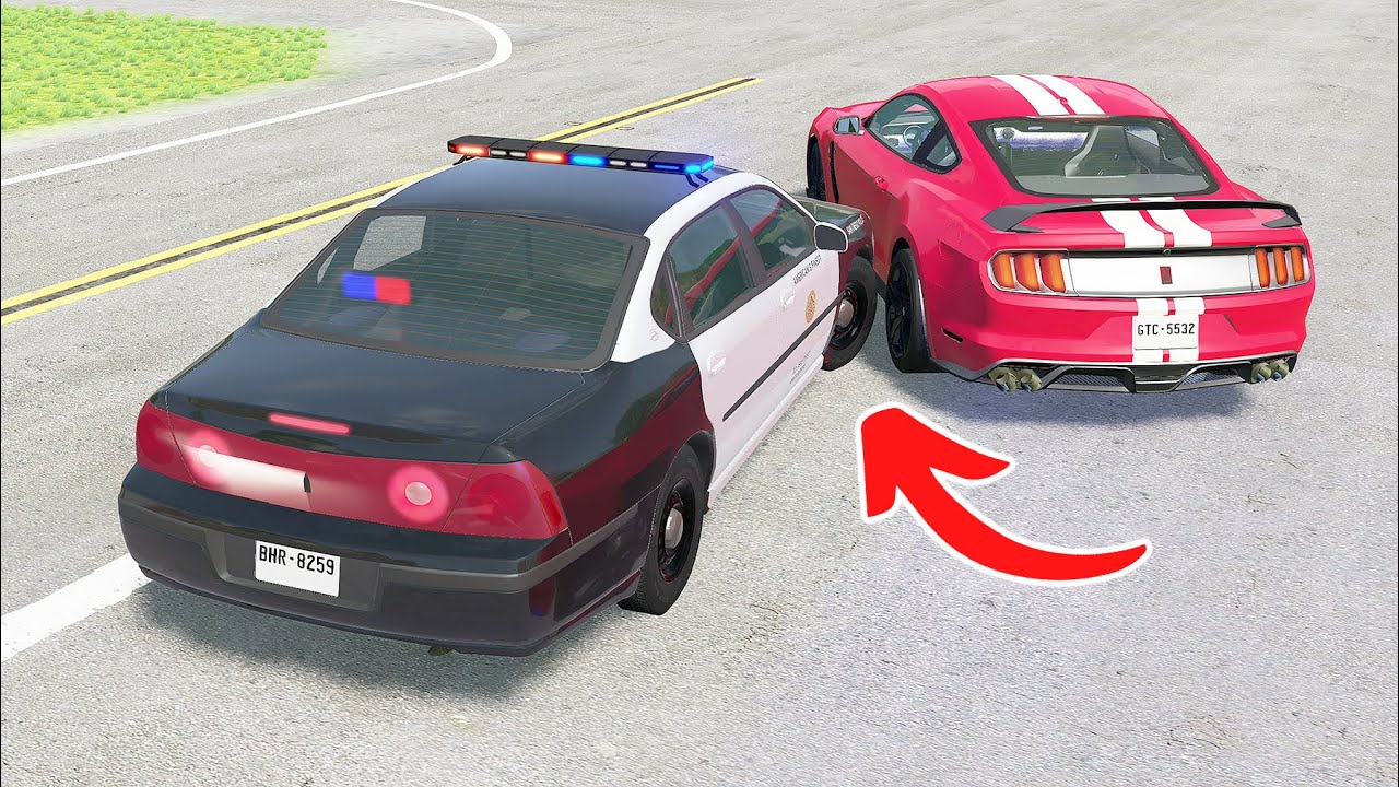 American Police Chases #12 - BeamNG drive (4K)
